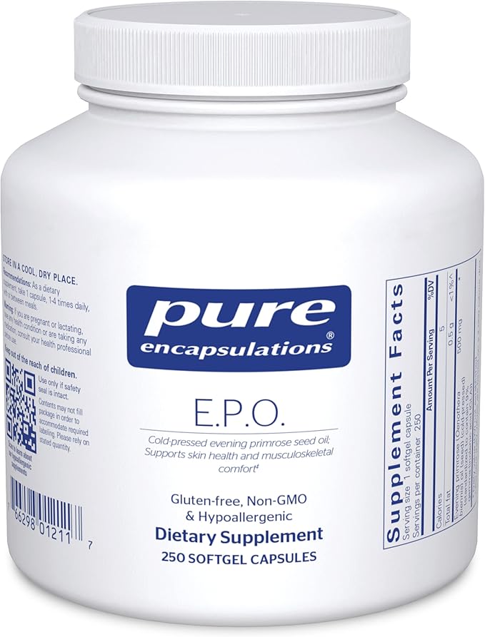 Pure Encapsulations E.P.O. (Evening Primrose Oil) 9% GLA 250 Softgel
