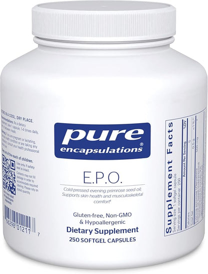 Pure Encapsulations E.P.O. (Evening Primrose Oil) 9% GLA 250 Softgel