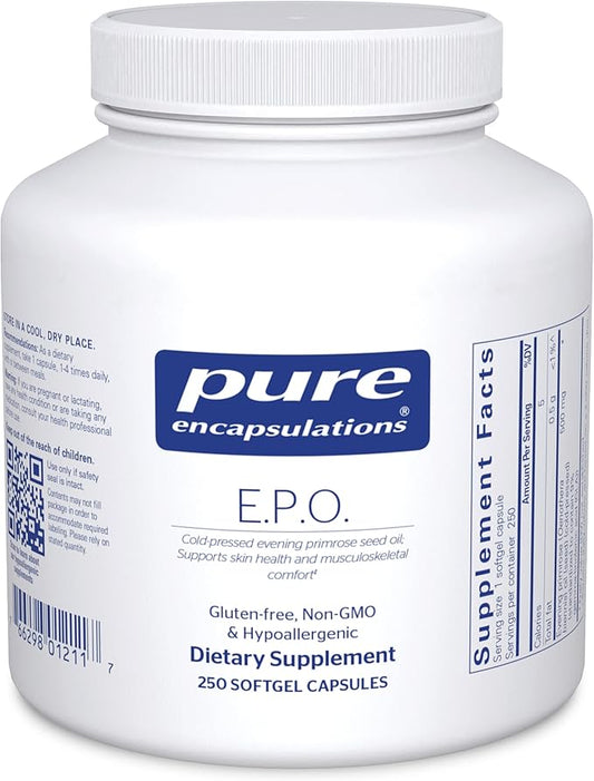 Pure Encapsulations E.P.O. (Evening Primrose Oil) 9% GLA 250 Softgel