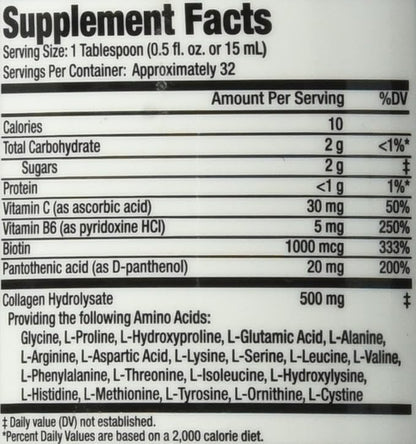 Liquid Collagen Beauty Formula with Amino 16 oz ,32 servings