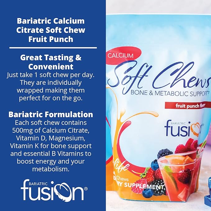 Bariatric Fusion Bariatric Calcium Chews 500mg with D3 & 60 Count