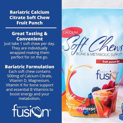 Bariatric Fusion Bariatric Calcium Chews 500mg with D3 & 60 Count