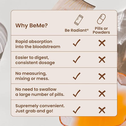 BeMe Liquid Collagen Drink, Be Radiant (Peach) 30 Sachets