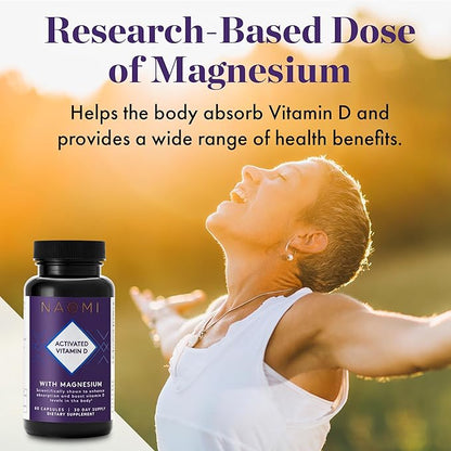 NAOMI Activated Vitamin D3 5000 IU (125 mcg) 60 Veggie 30 Day
