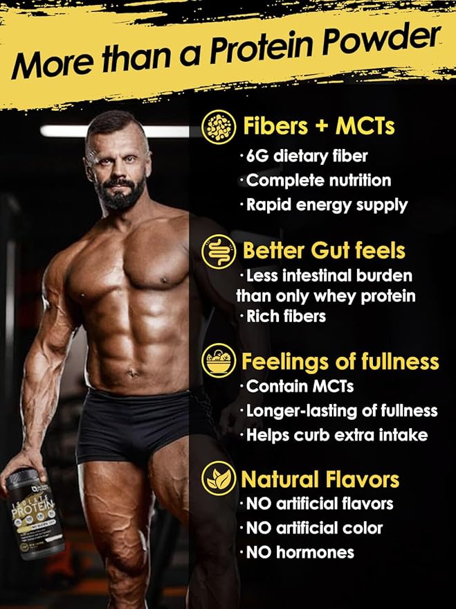 NATURE TARGET Whey Isolate Protein Powder, Unflavored, 25g Protein, Low Carb Protein Powder, Sugar-Free, for Men & Women, 5.5g BCAAs, Rich in Fibers & Minerals, 1.1 Pound (500g)