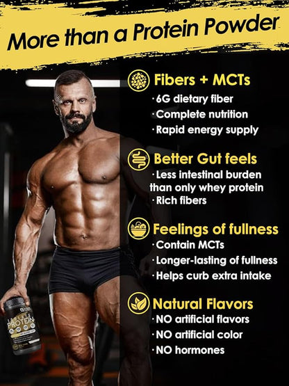 NATURE TARGET Whey Isolate Protein Powder, Unflavored, 25g Protein, Low Carb Protein Powder, Sugar-Free, for Men & Women, 5.5g BCAAs, Rich in Fibers & Minerals, 1.1 Pound (500g)