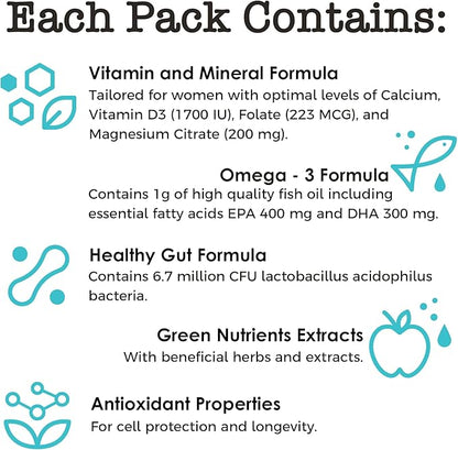 Daily Multivitamin Packs for Women B12+ (30-Day) (30-Day) - 360