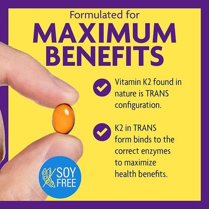 InnovixLabs Full Spectrum Vitamin K2 MK-7-90 Capsules K2 Vitamin MK7 & MK4-600 mcg K-2 Vitamins