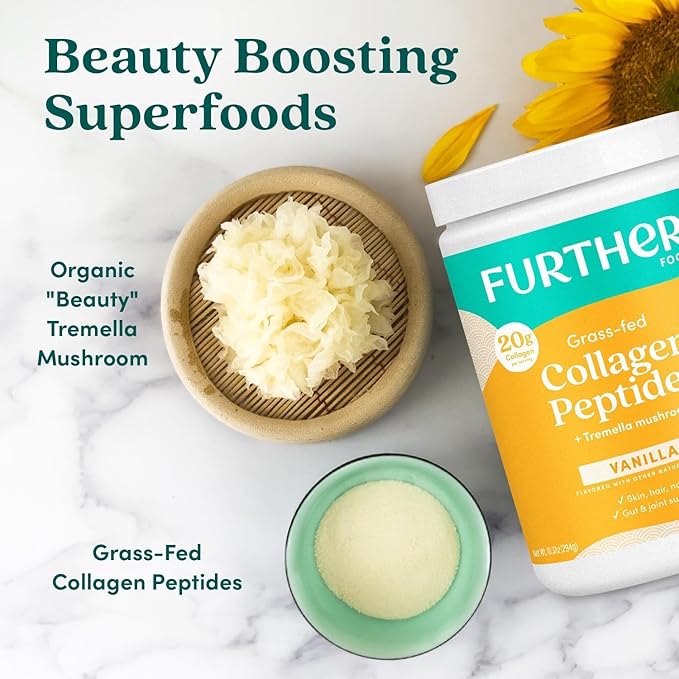 Further Food Vanilla Collagen Peptides Powder, 1 & 3 Protein, 10.37 oz