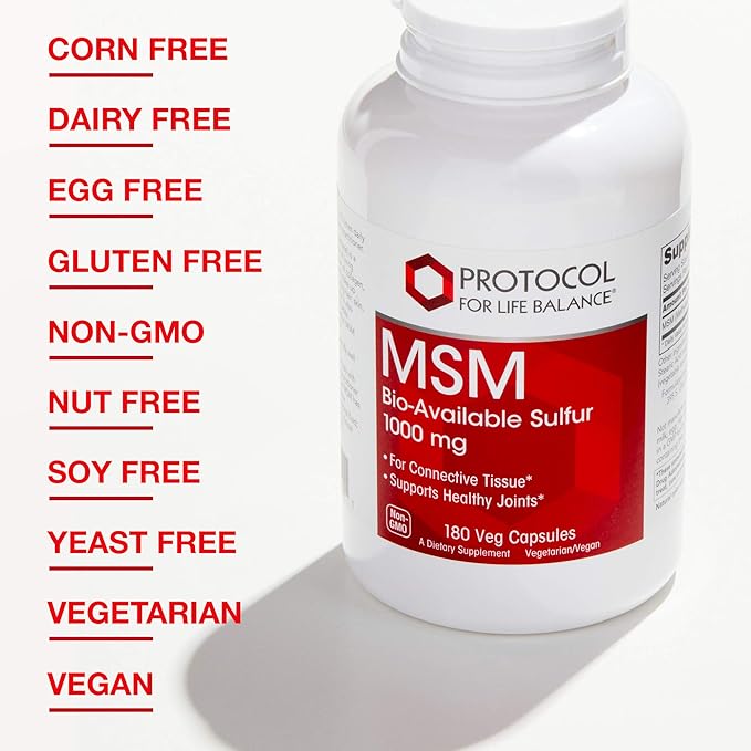 Protocol MSM Bioavailable Sulfur 1,000mg - 180 Veg