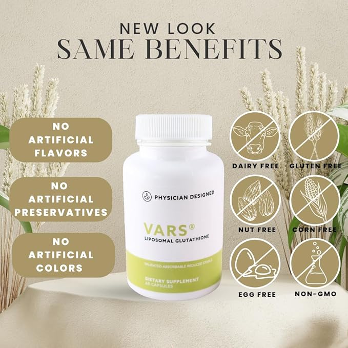 Physician Designed VARS Liposomal Glutathione Capsules 60 count