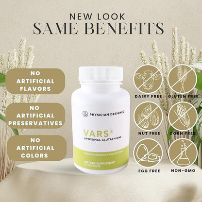 Physician Designed VARS Liposomal Glutathione Capsules 60 count