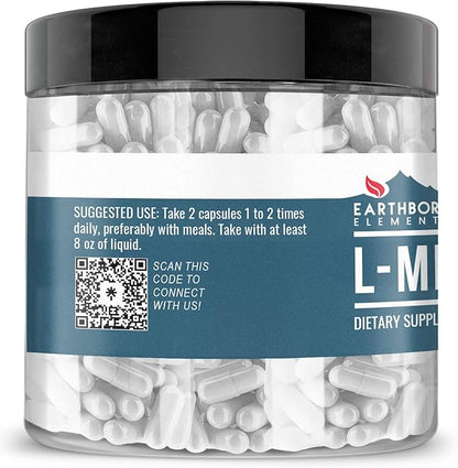 Earthborn Elements L-Methionine 200 Capsules, Pure