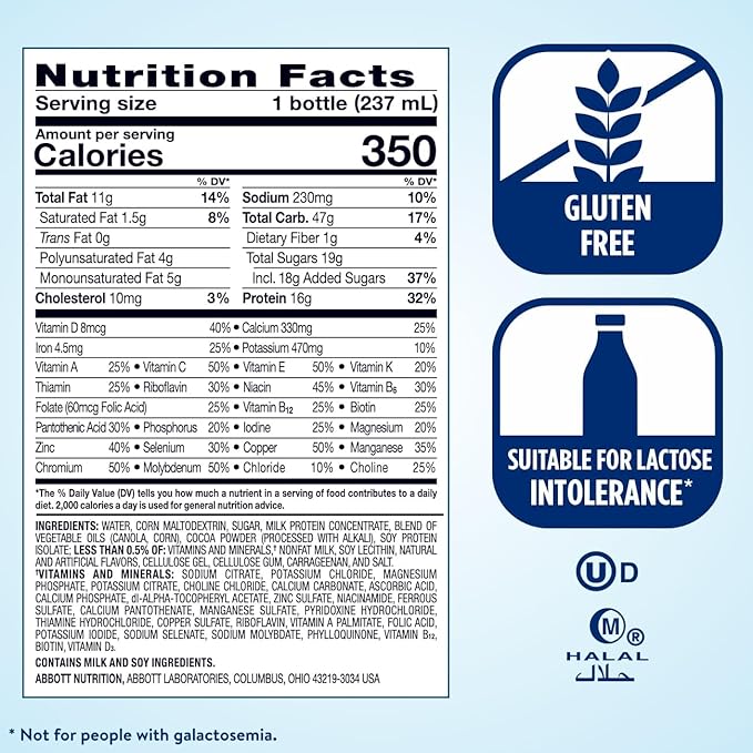 Ensure Plus Dark Chocolate Nutrition Shake, 24 Count