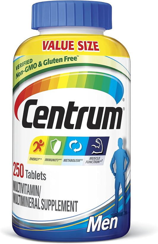 Centrum Multivitamin for Men, Multivitamin/Multimineral Supplement D3, B 250 Count