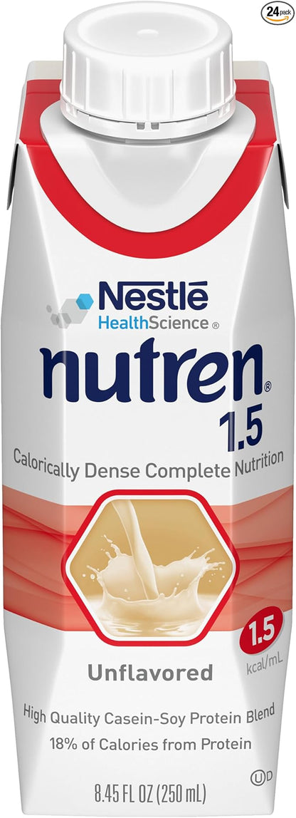 Nutren 1.5 High Calorie, Unflavored Liquid 8.45 Ounce 24)