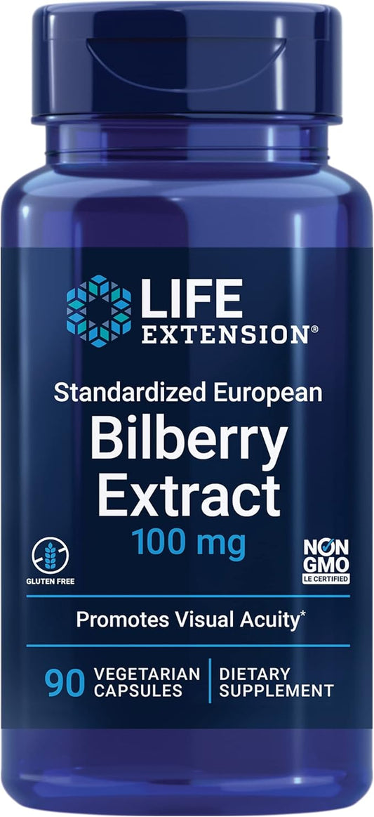 Life Extension Standardized European Bilberry Extract 100 mg 90 Capsules