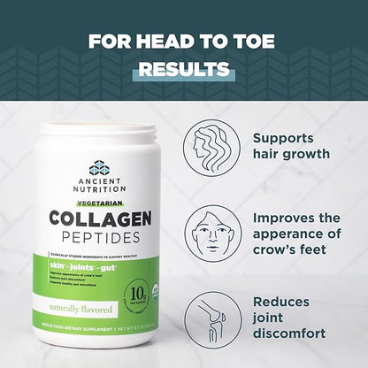 Ancient Nutrition Vegetarian Collagen Peptides, Collagen 28 Servings