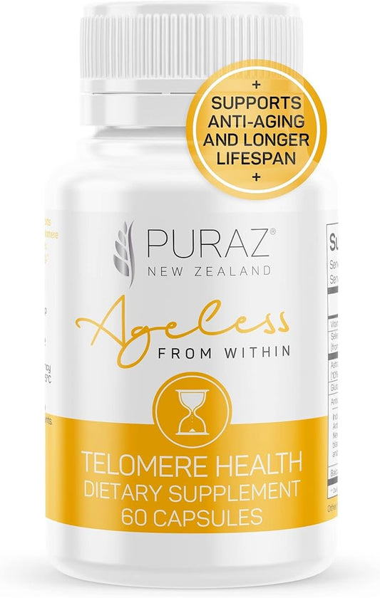Telomere Supplements w/Potent Astragalus Root Extract 60 Capsules