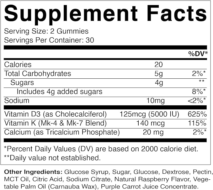 Vitamatic Vitamin D3 K2 Gummies 60 Count