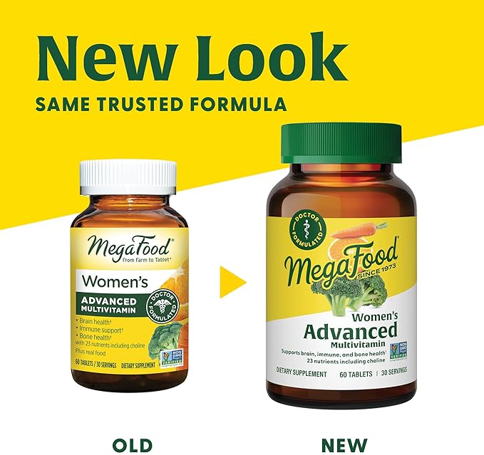 MegaFood Women's Advanced Multivitamin for Women 60 Tabs (30 Servings)