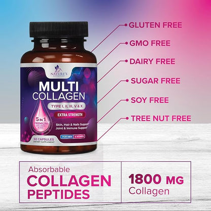 Collagen Peptides for Women & Men 60 Capsules