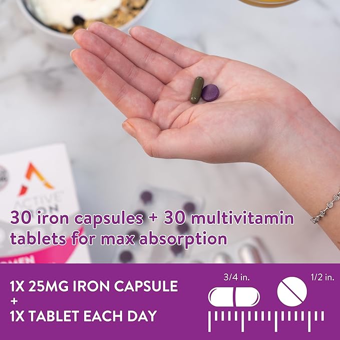 Active Iron for Women, Non-Constipating, 30 30 Multivitamin