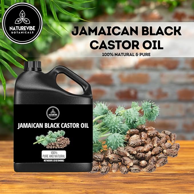 Naturevibe Botanicals Jamaican Black Castor Oil 32 Ounces 100% Pure