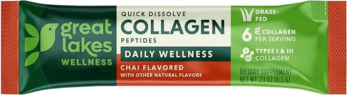 Great Lakes Wellness Collagen Peptides Powder 6 Sticks