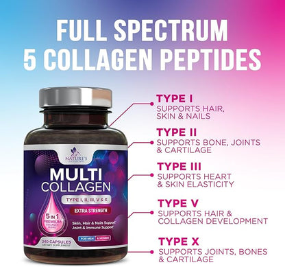 Collagen Peptides for Women & Men 240 Capsules