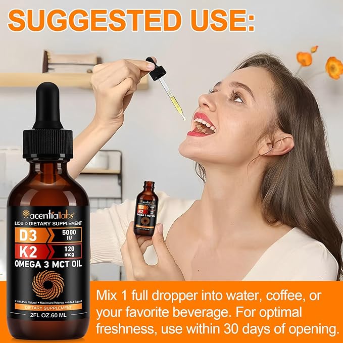 Liquid Vitamin D3 K2,Vitamin D Drops,Vitamin D3 K2,Liquid Vitamin D,Vitamin D Liquid,Organic Vitamin D,D3 K2 Vitamin Supplement,Vitamin D3 and K2,D3 K2 Vitamin Supplement(1pack)