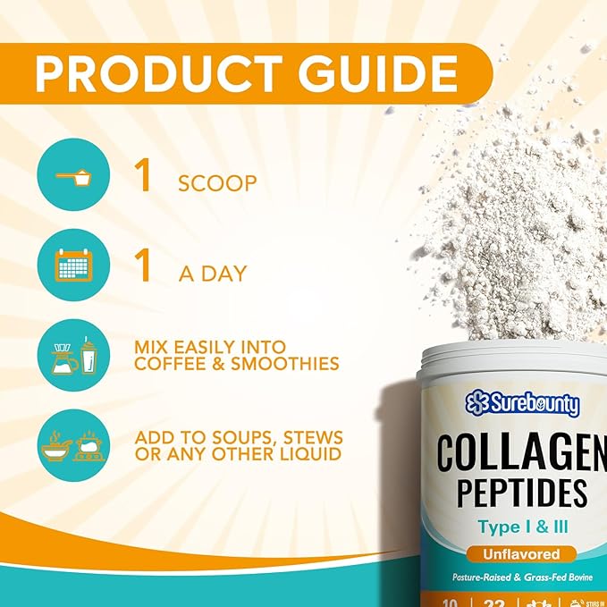 Collagen Peptides Powder, Type I & 8oz