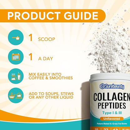 Collagen Peptides Powder, Type I & 8oz