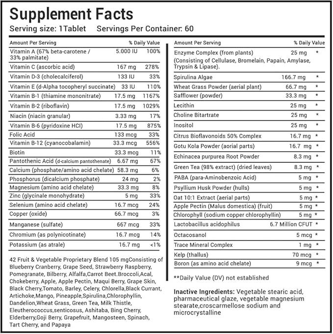 MiracleMulti One a Day Men's Multivitamin-Multimineral (60 Day