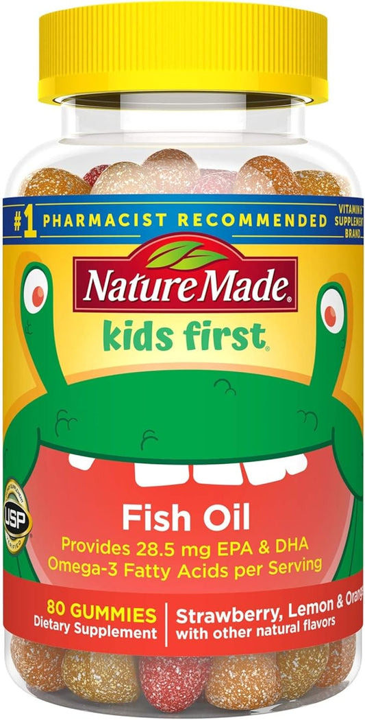 Nature Made Kids First Fish Oil 80 Count 28.5 mg Omega-3s† (Packaging