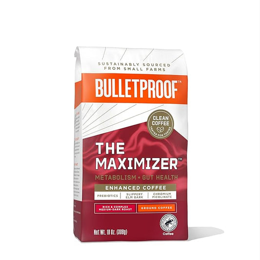Bulletproof The Maximizer Ground Coffee, 10 Ounces, Clean Coffee with Metabolism and Gut Health Support