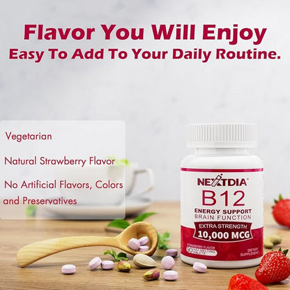 Vitamin B12 Sublingual, B12 Vitamins 10,000 B12 Support 180 Fast