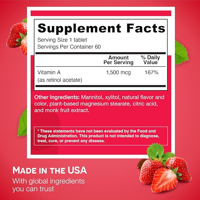 EZ Melts Dissolvable Vitamin A 5,000 2-Month Supply