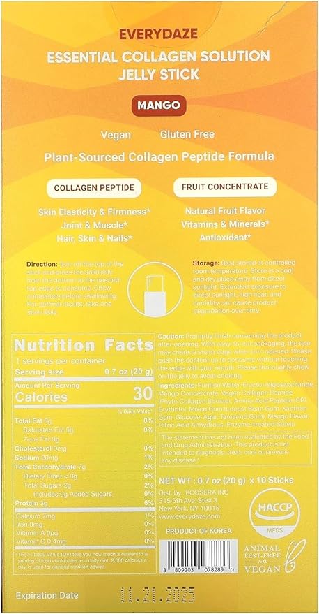 EVERYDAZE Essential Collagen Solution Jelly Stick 10 Packs