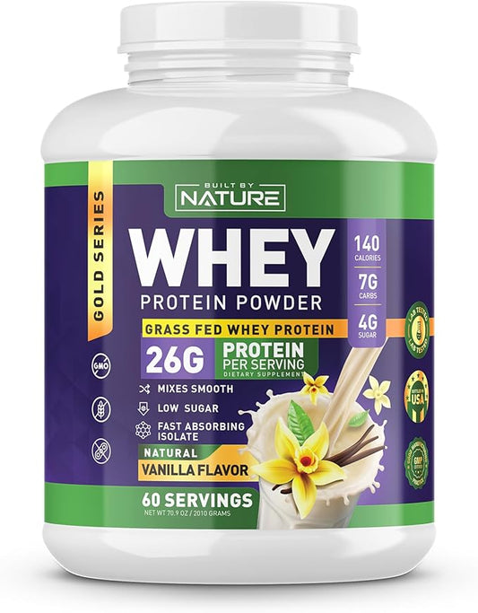 Whey Protein Powder 100% Pure 26g Protein, 60 Servings