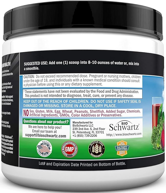 Beet Root Powder - Beets Superfood Supplement with Vitamin C Plus Organic Antioxidant Rich Red Fruits and Vegetables - Boosts Stamina and Natural Energy Levels - 30 Servings - Packaging May Vary