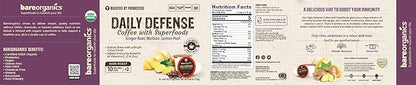 BareOrganics Daily Defense Coffee with Superfoods, 60ct (15660)