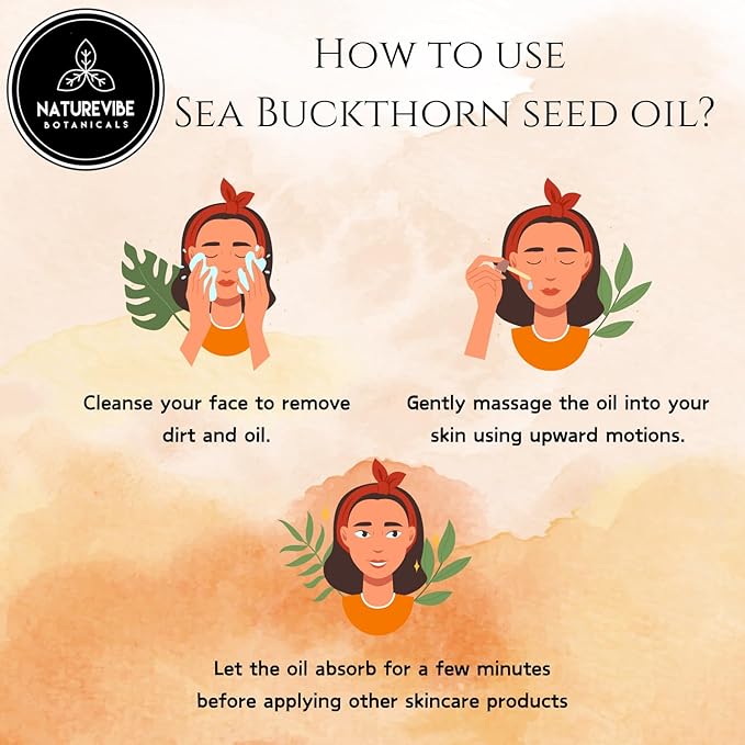 Naturevibe Botanicals Sea Buckthorn Oil 32 Ounces 100% Pure