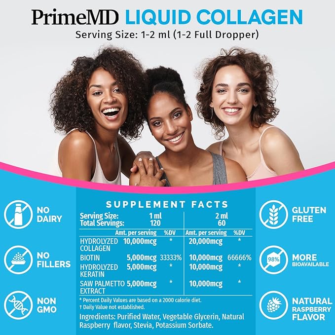 Liquid Collagen Peptides for Women 2fl oz 2)