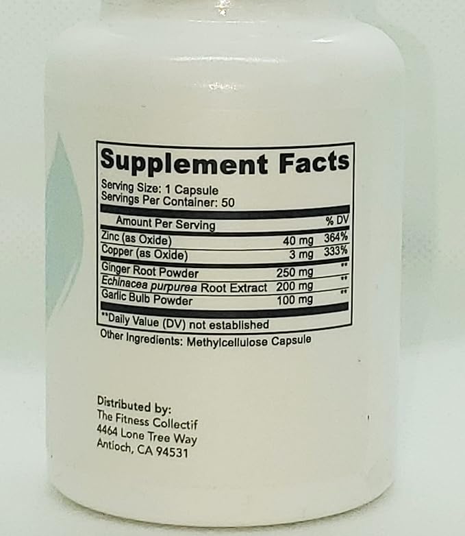 Immune Support Booster Supplement with Echinacea, 40mg, Garlic, 50 Count