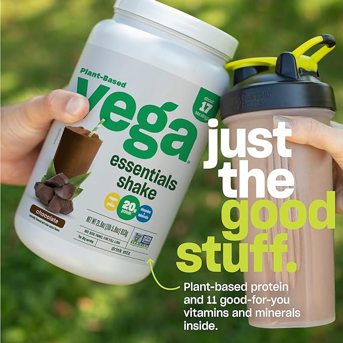Vega Essentials Plant Based Protein Powder, Vanilla - Vegan, Superfood, Vitamins, Antioxidants, Keto, Low Carb, Dairy Free, Gluten Free, Pea Protein for Women & Men, 2.3 lbs (Packaging May Vary)