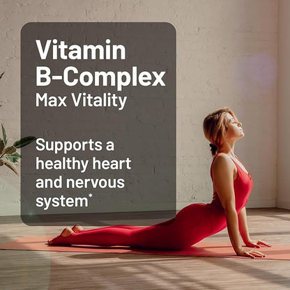 NatureWise Vitamin B Complex for Women and Men - with Folic Acid Biotin B1 B2 B3 B6 B12 - Support Cellular Energy & Mental Clarity - Gluten & Dairy Free, Non-GMO - 60 Softgels[2-Month Supply]