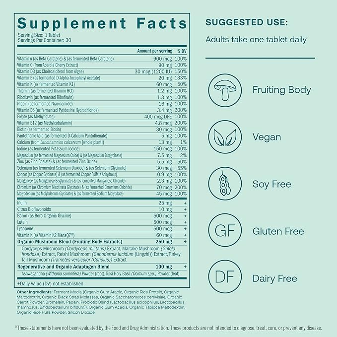 True Grace One Daily Men’s Multivitamin 30 Vegan