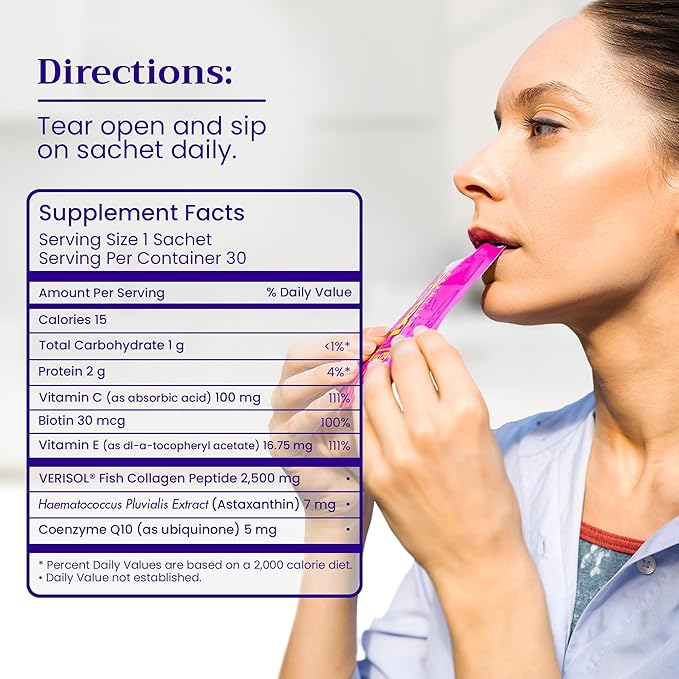 BeMe Liquid Collagen Drink, Be Radiant (Berry) 30 Sachets