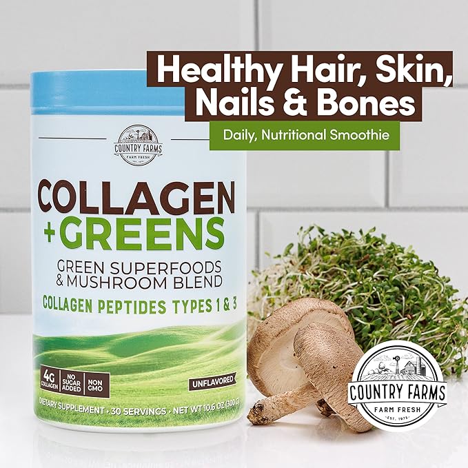 COUNTRY FARMS Collagen Peptides Powder 10.6 Oz 30 Servings
